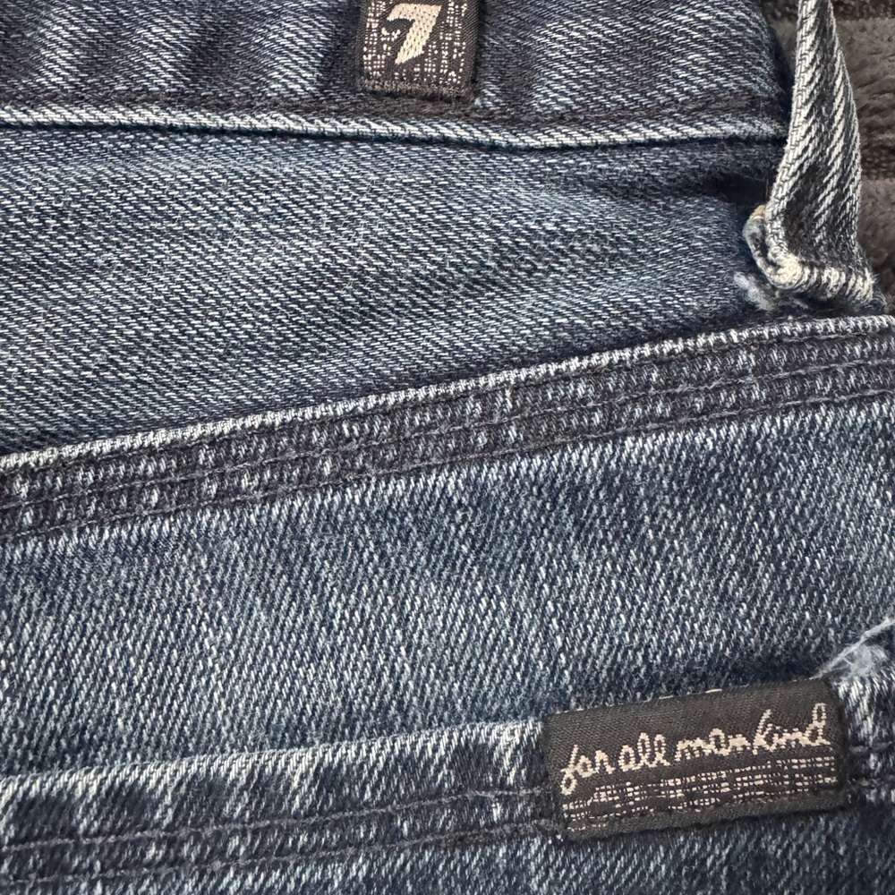 7 For All Mankind Men's Blue Jean Cutoff shorts